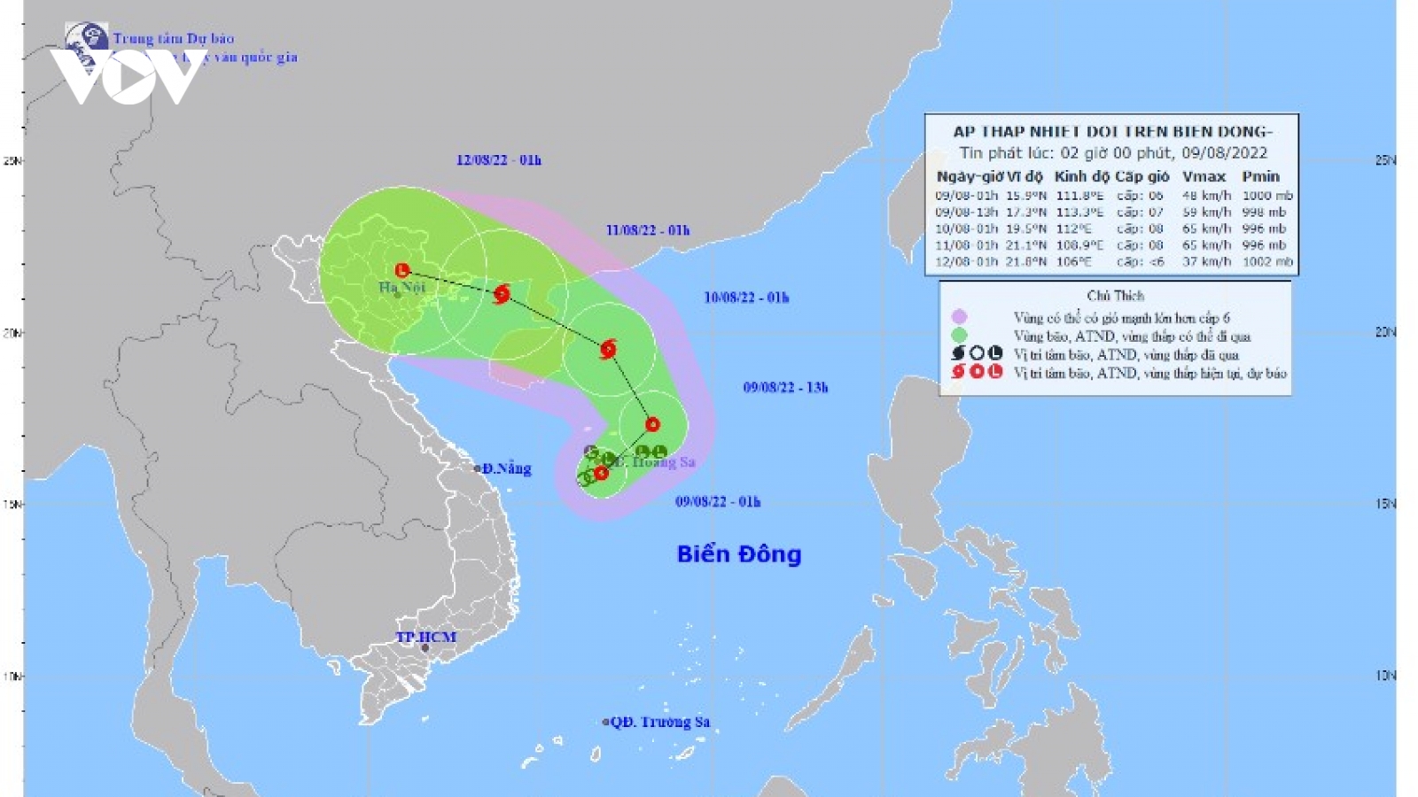 Áp thấp nhiệt đới khả năng mạnh lên thành bão