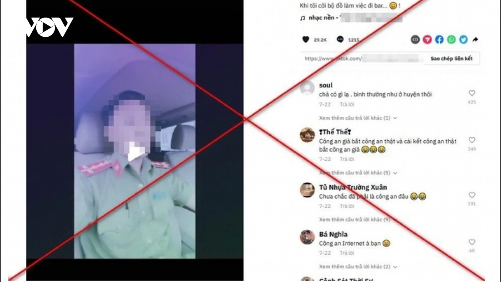 Nóng 24h: Mượn trang phục công an chụp ảnh đăng Tik Tok để câu view