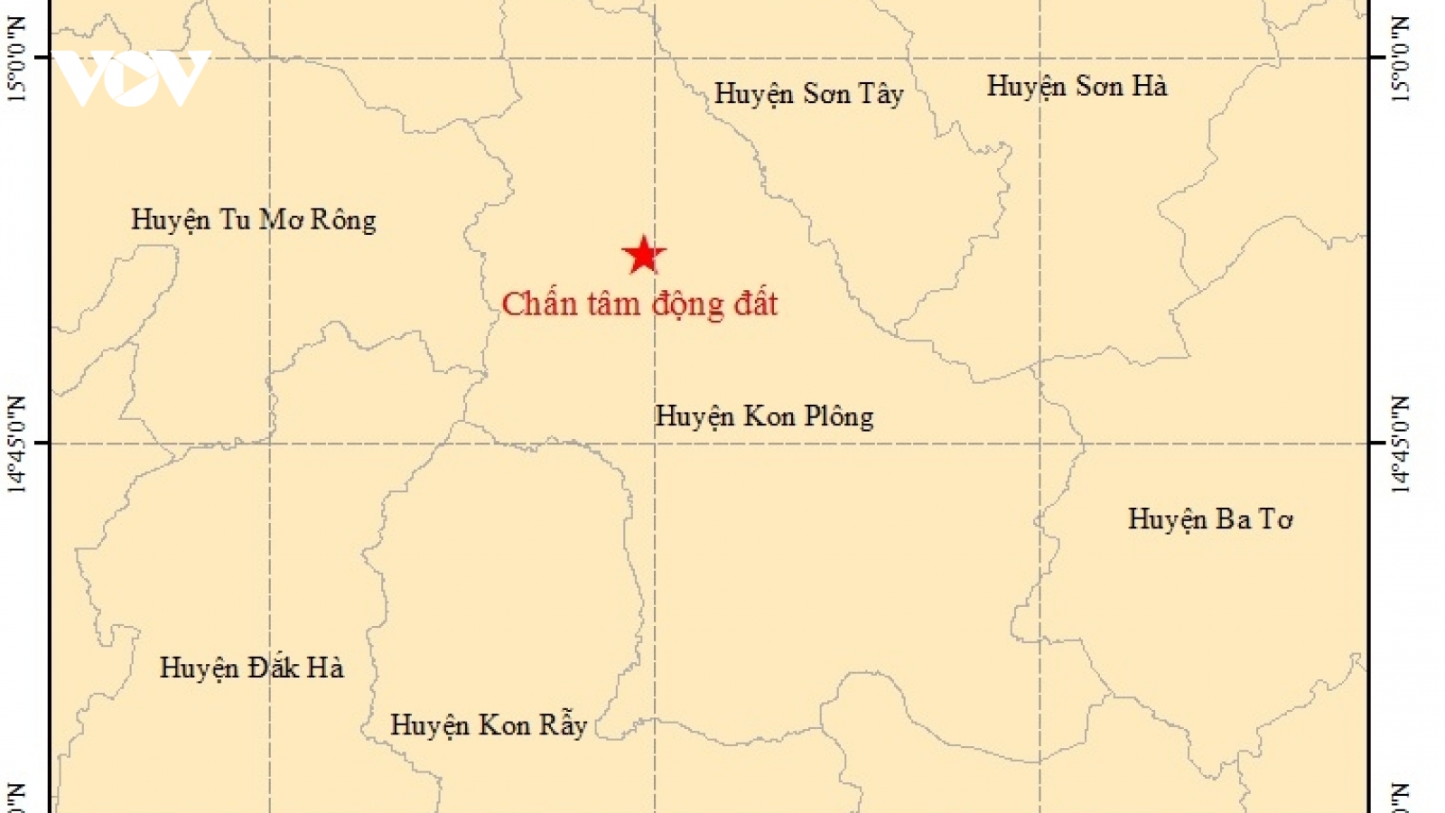 Kon Tum lại xảy ra động đất