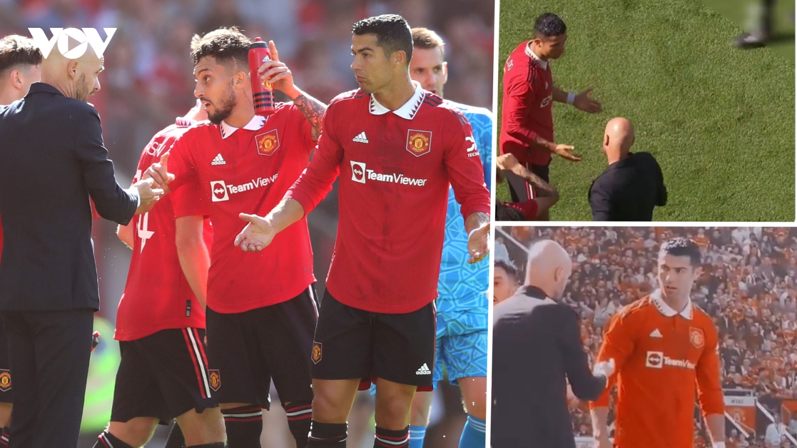 Erik Ten Hag "dằn mặt" Cristiano Ronaldo sau vụ tự ý bỏ về sớm