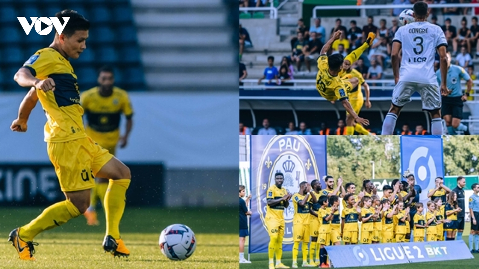 Quang Hải lần đầu đá chính ở Ligue 2, Pau FC chia điểm với Dijon