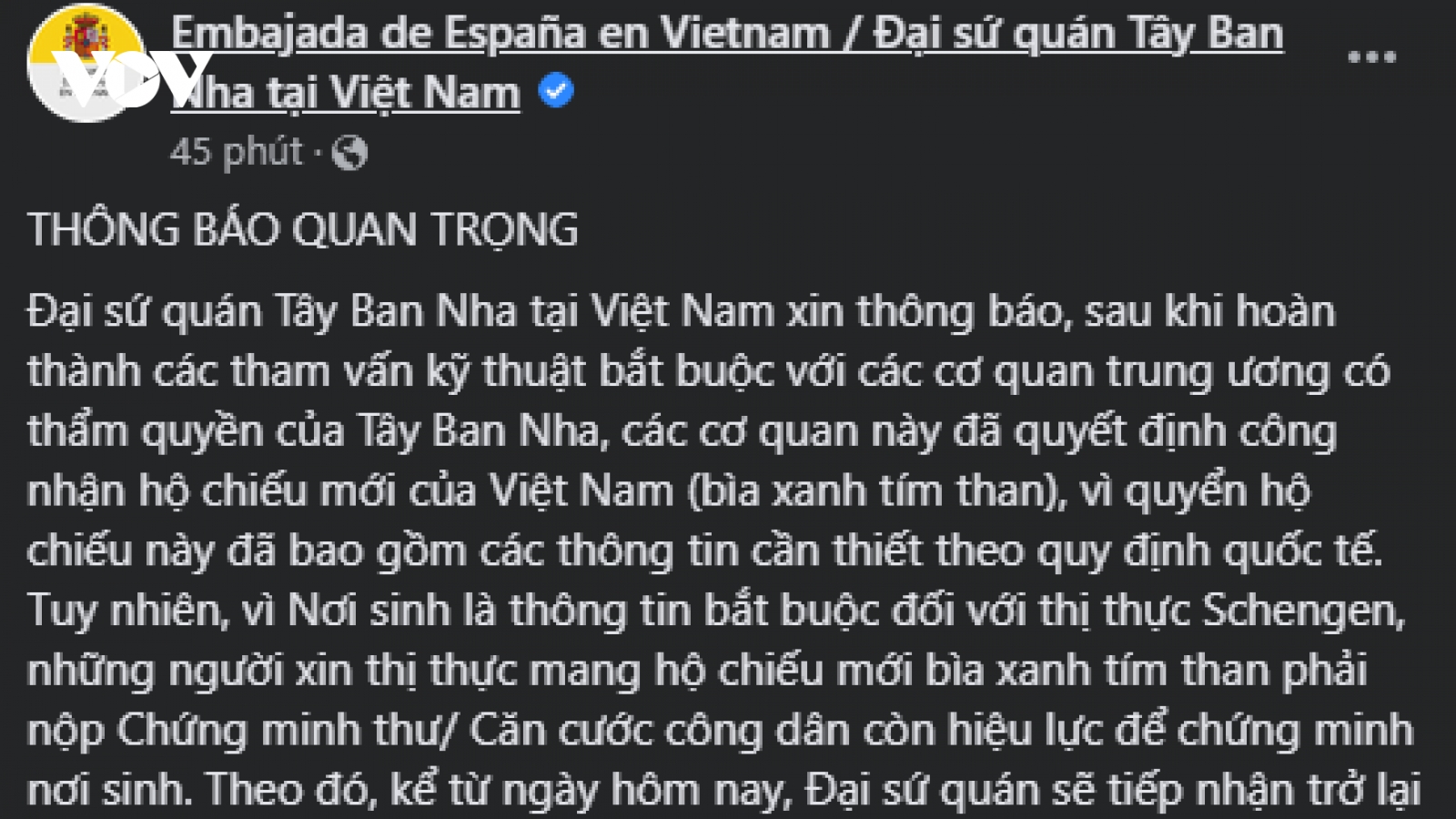 Tin vui cho tour du lịch châu Âu: Tây Ban Nha công nhận hộ chiếu mới của Việt Nam