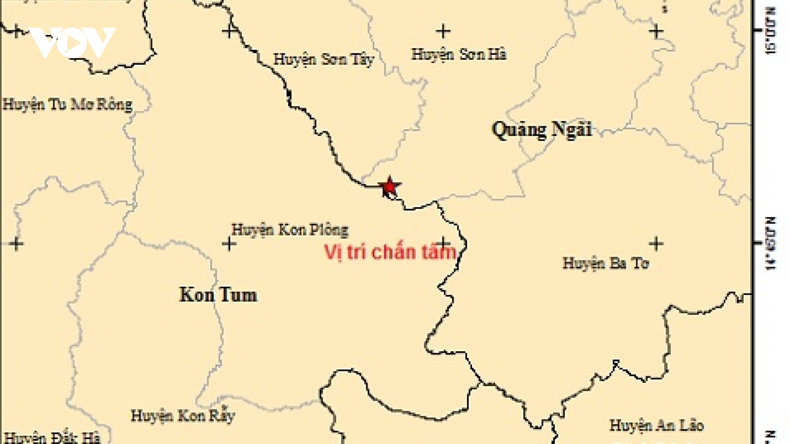 Động đất tại huyện Sơn Hà, tỉnh Quảng Ngãi