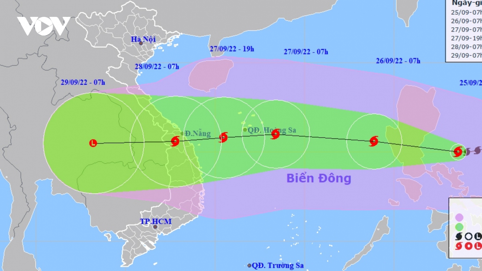 Bão Noru hướng vào Thừa Thiên - Huế đến Bình Định