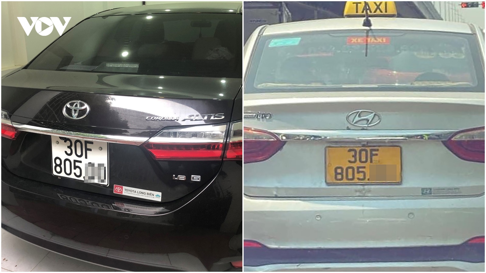 Xử phạt xe taxi dùng băng dính che biển số xe để "né" phạt nguội