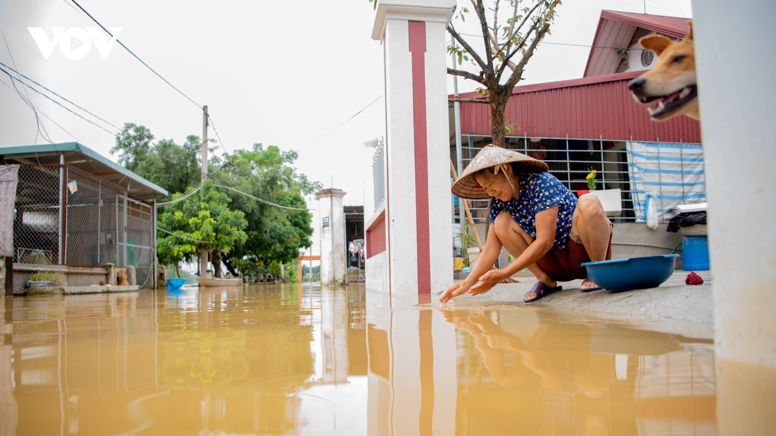 Hàng nghìn người dân Chương Mỹ, Hà Nội vất vả sống trong nước lũ