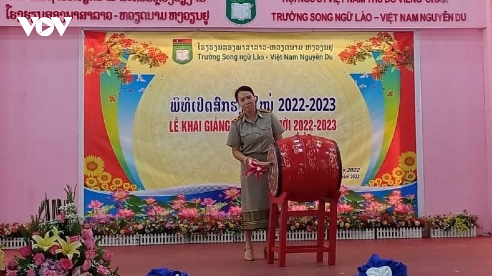 Trường song ngữ Lào-Việt Nam Nguyễn Du khai giảng năm học 2022-2023