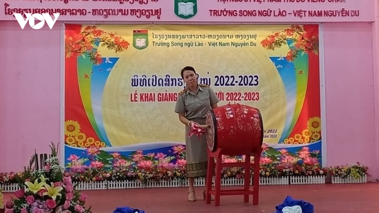 Trường song ngữ Lào-Việt Nam Nguyễn Du khai giảng năm học 2022-2023