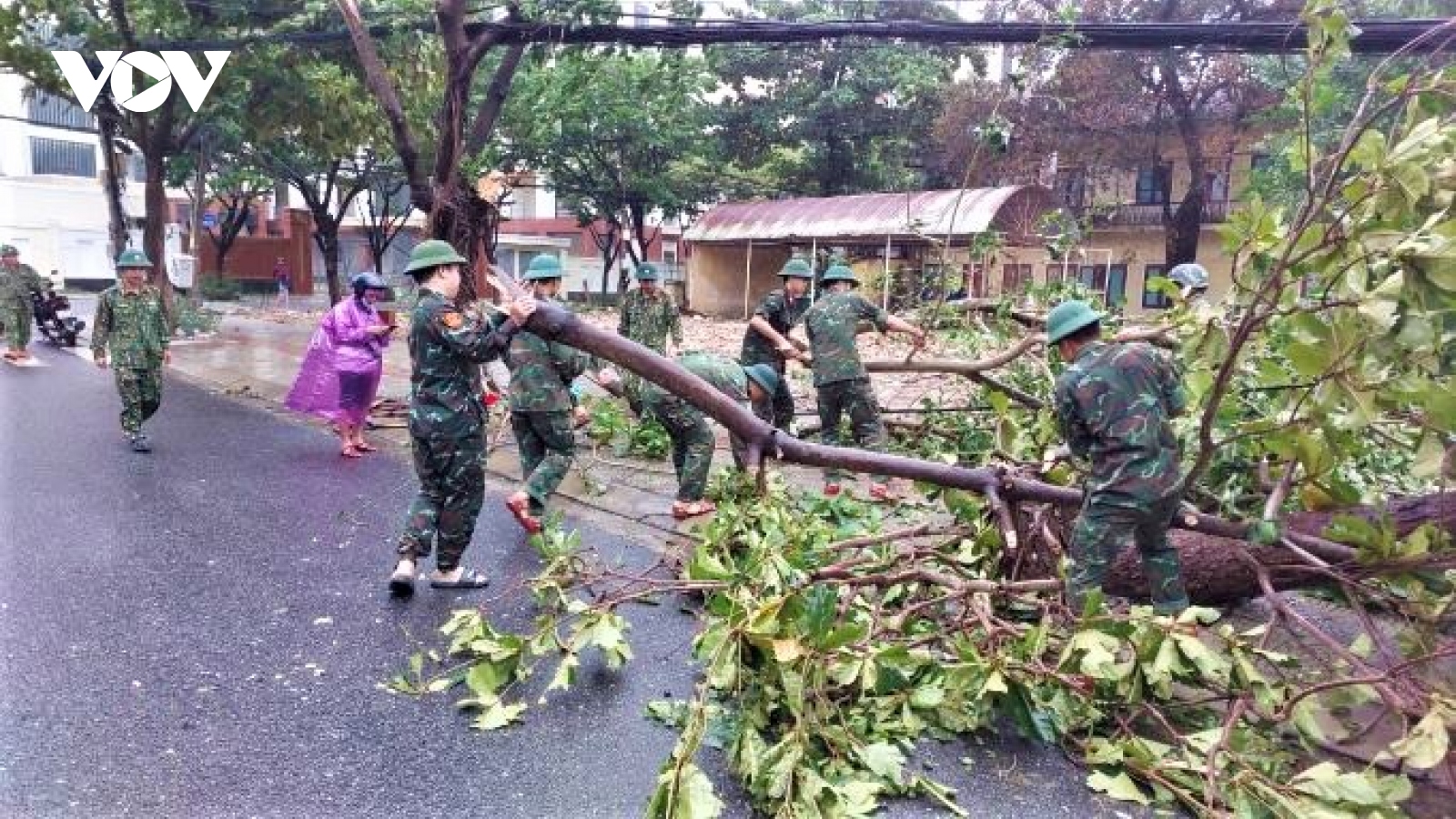 Quân khu 5 khẩn trương giúp dân khắc phục bão số 4