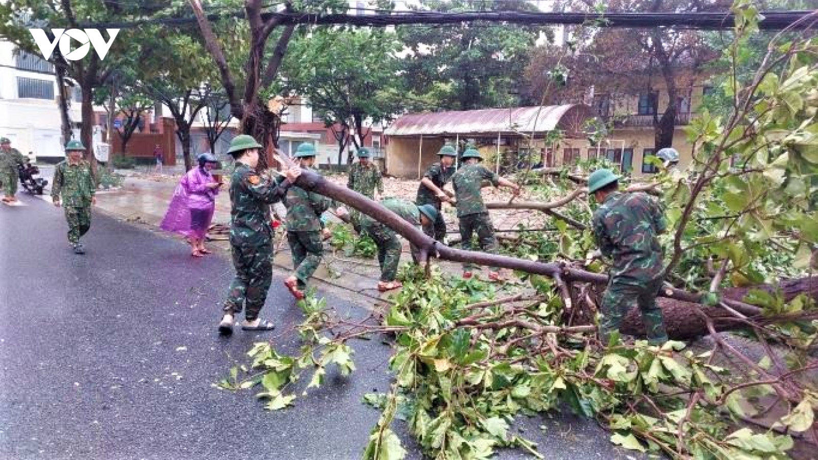 Quân khu 5 khẩn trương giúp dân khắc phục bão số 4