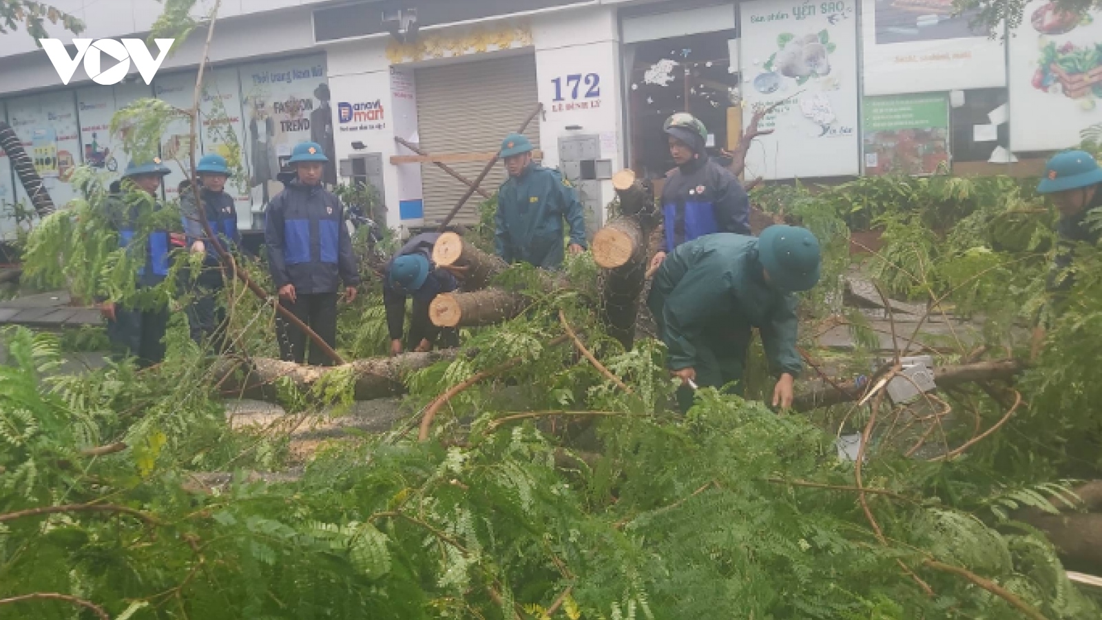 Gần 2.000 công nhân môi trường Đà Nẵng ra quân dọn dẹp sau bão