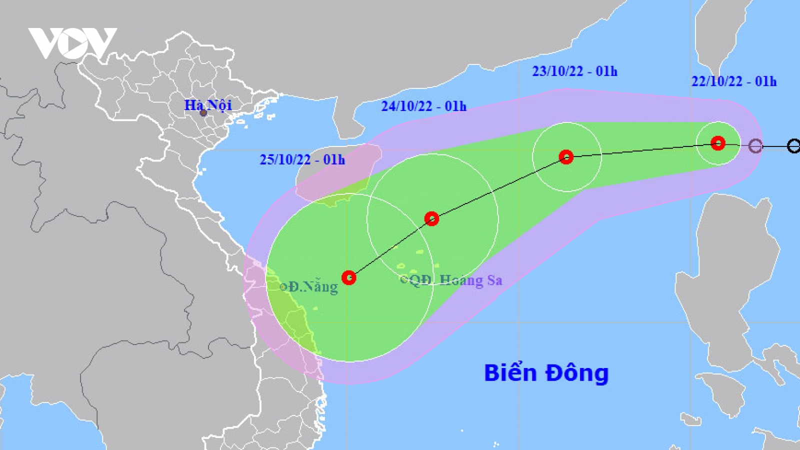 Thời tiết ngày 22/10: Áp thấp nhiệt đới có xu hướng mạnh dần lên
