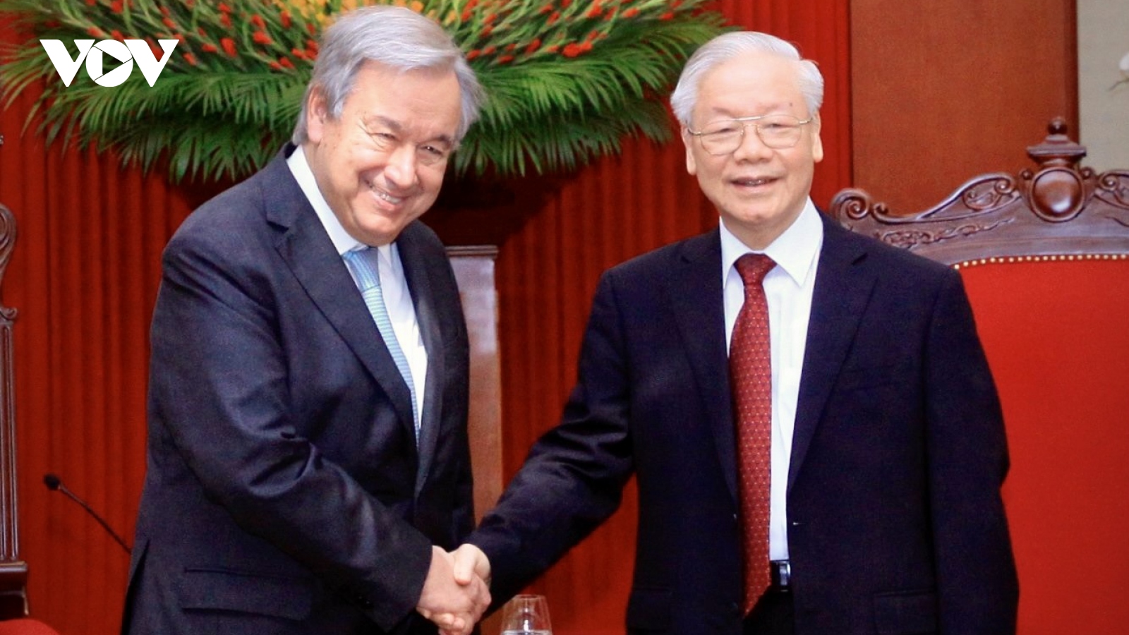 Tổng bí thư Nguyễn Phú Trọng tiếp Tổng thư ký Liên Hợp Quốc António Guterres