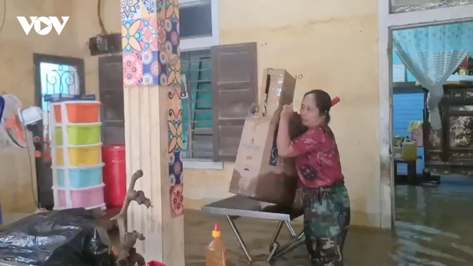 Clip: Mênh mông nước ngập ở Lệ Thủy, Quảng Bình