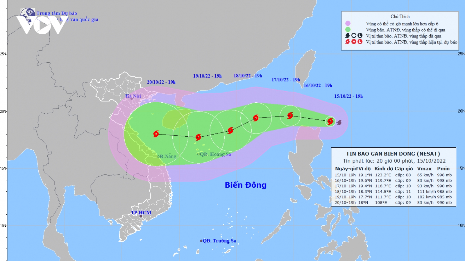 Bão NESAT đang hướng vào Biển Đông và có khả năng mạnh thêm