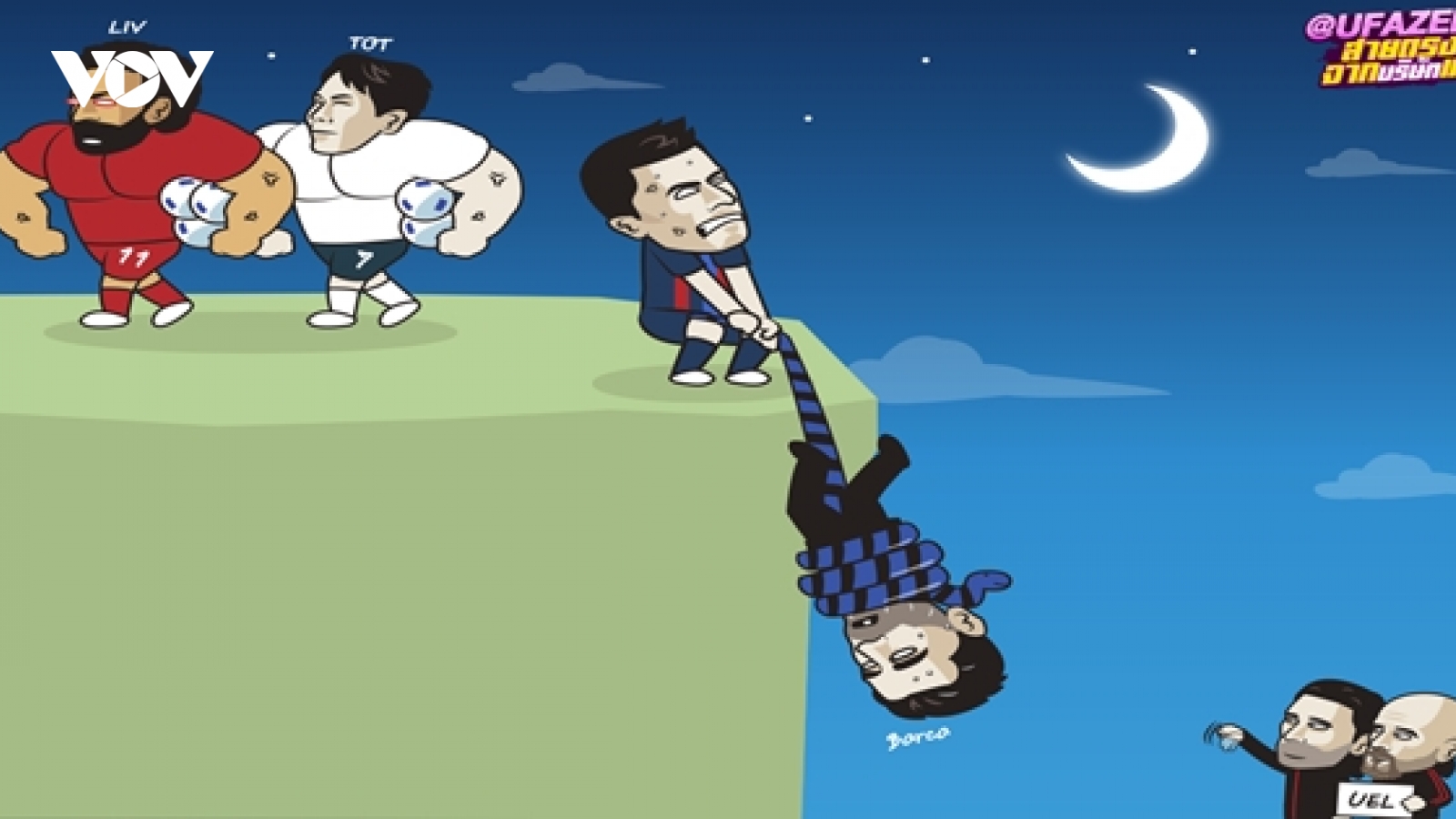 Biếm họa 24h: MU vẫy gọi Barca xuống Europa League