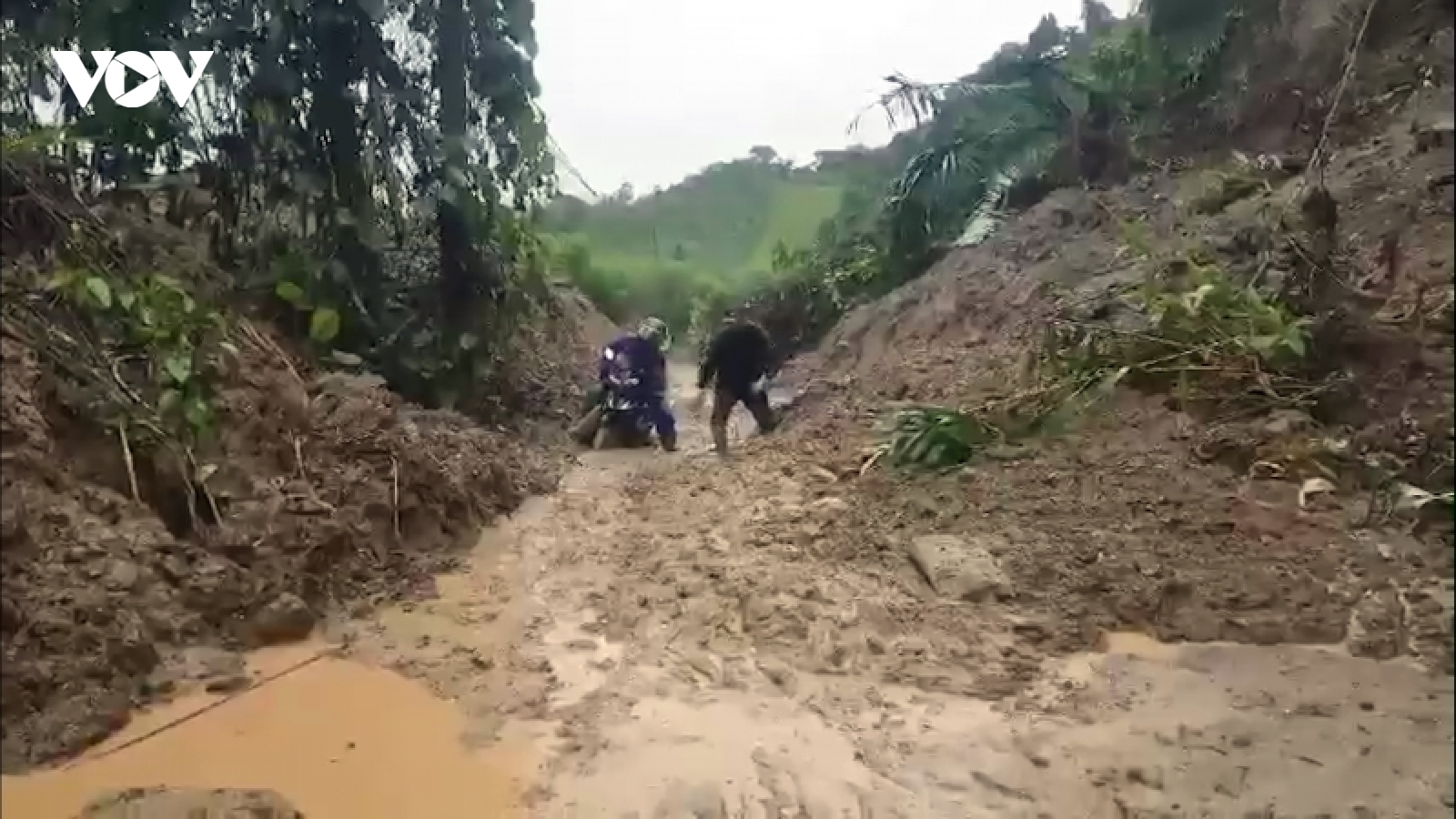 Mưa lớn kéo dài gây tắc đường, nhiều nơi bị cô lập ở Quảng Nam