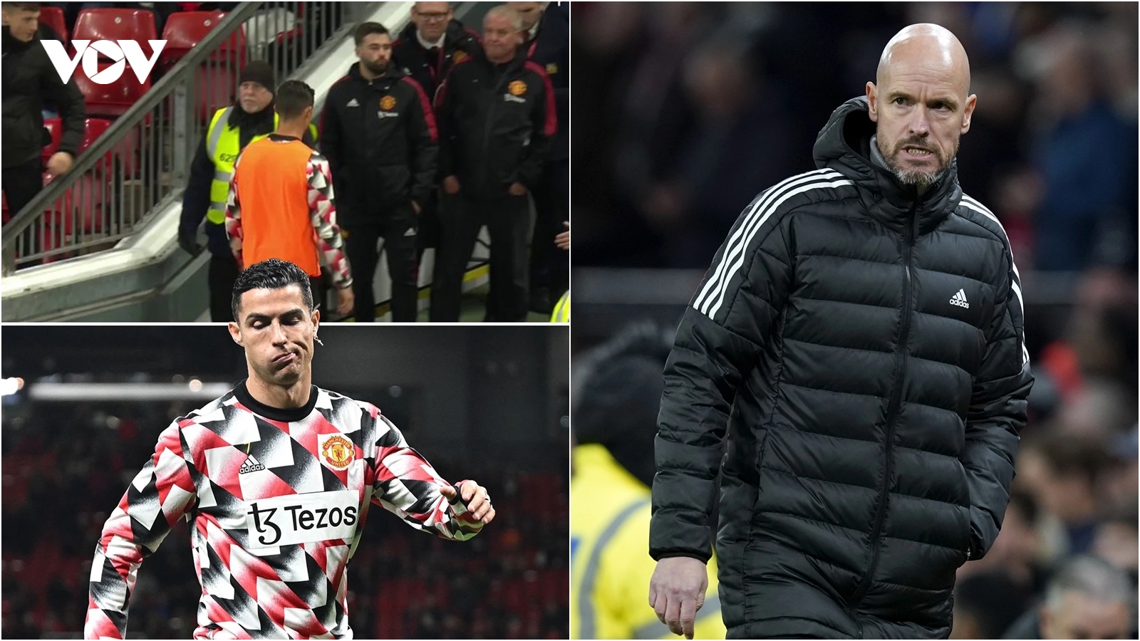 Ronaldo bỏ đi khi trận đấu chưa kết thúc, Ten Hag phản ứng ra sao?