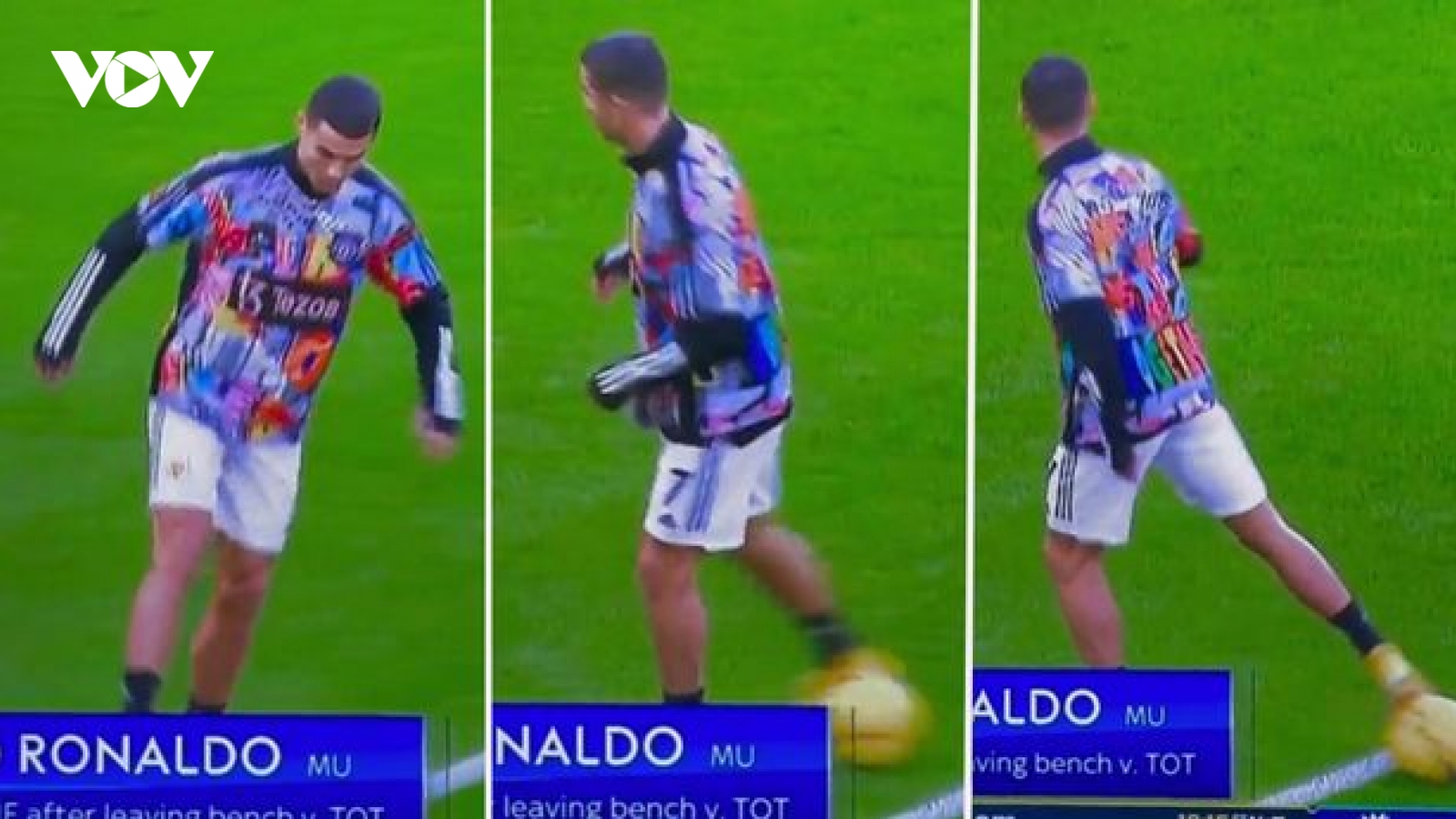 Cristiano Ronaldo “muối mặt” khi biểu diễn kỹ thuật giống Antony