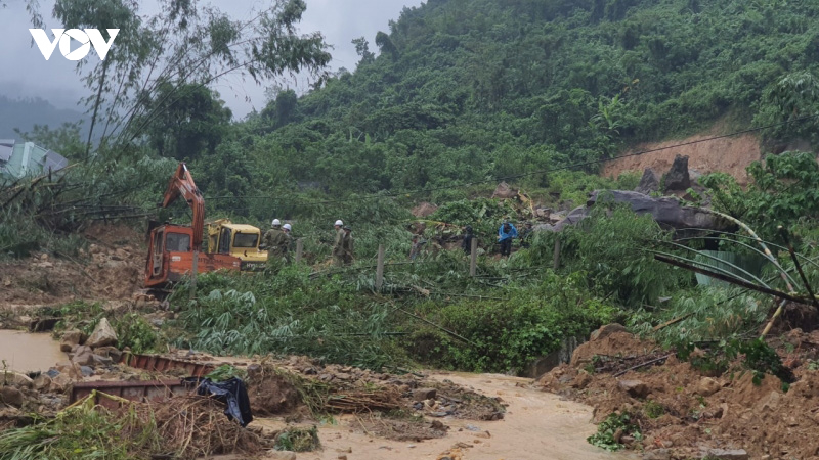 Tiếp cận hiện trường vụ sạt lở thủy điện Kà Tinh làm 1 công nhân mất liên lạc