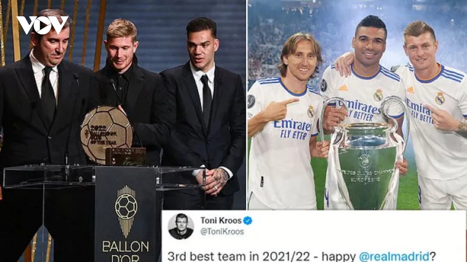 Toni Kroos “cà khịa” ban tổ chức giải Quả bóng vàng