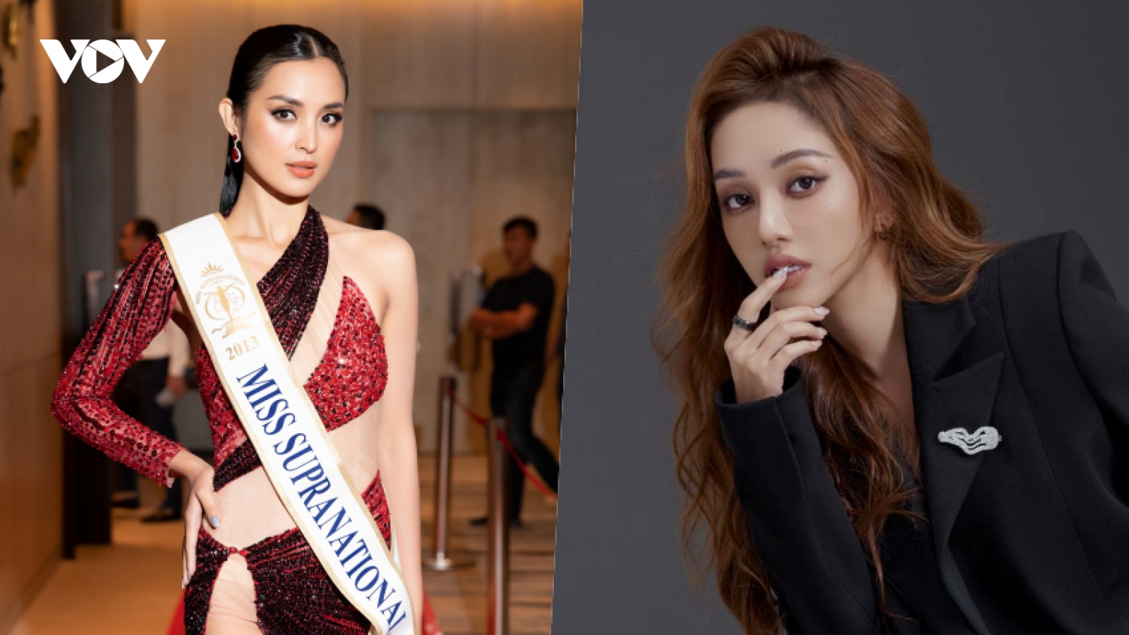 Hoa hậu Siêu quốc gia 2013 làm vedette trong show thời trang của NTK Vân Anh Scarlet