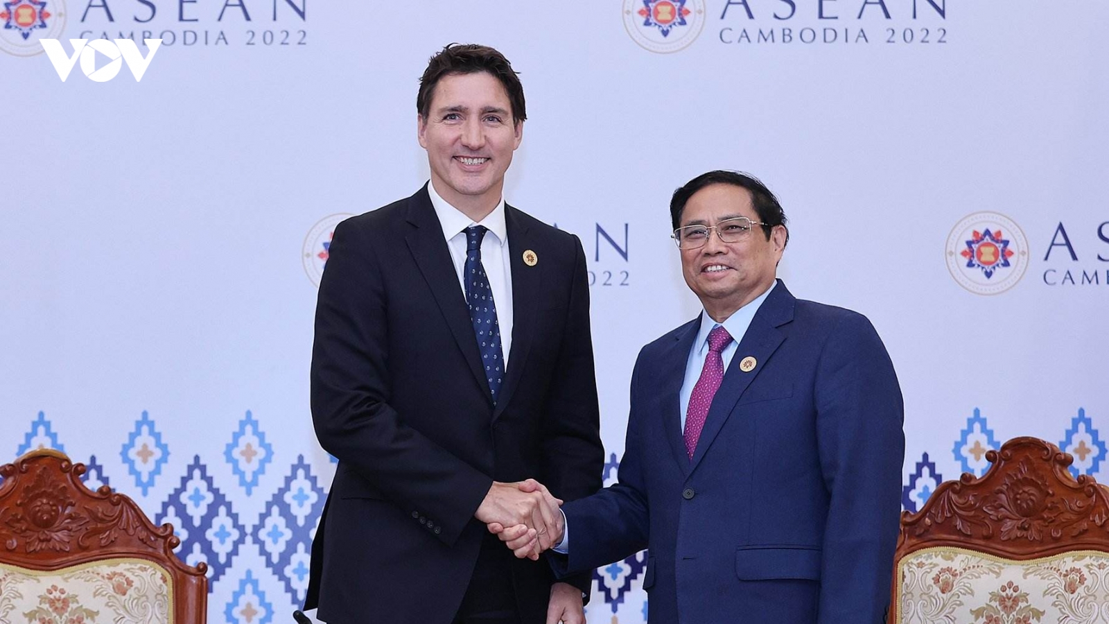 Thủ tướng Phạm Minh Chính gặp Thủ tướng Canada Justin Trudeau
