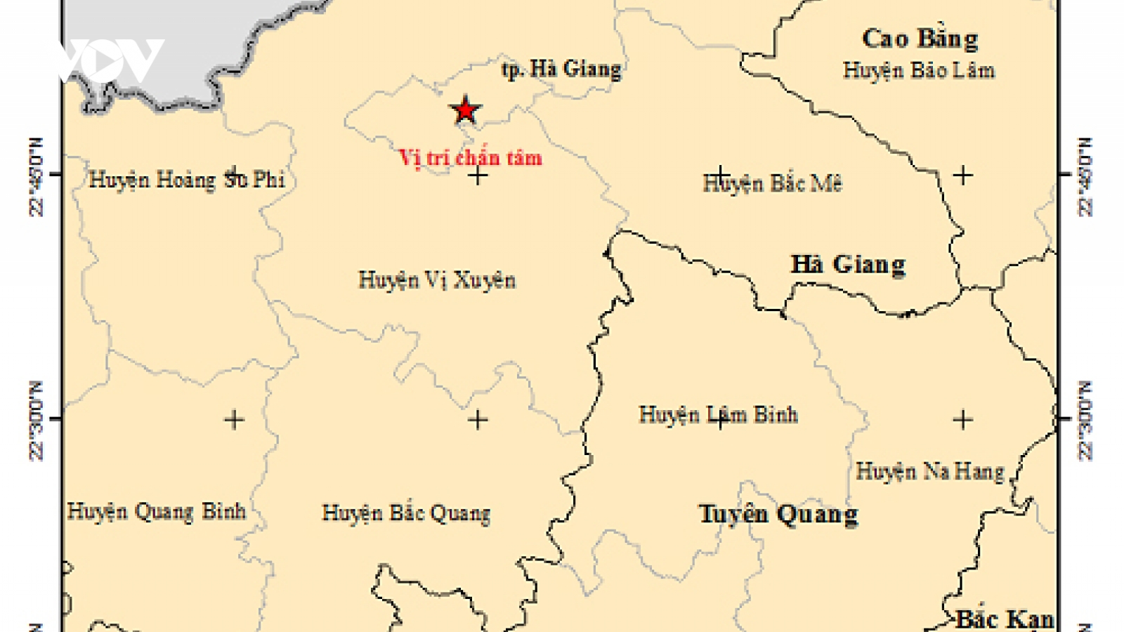 Xảy ra động đất tại Hà Giang