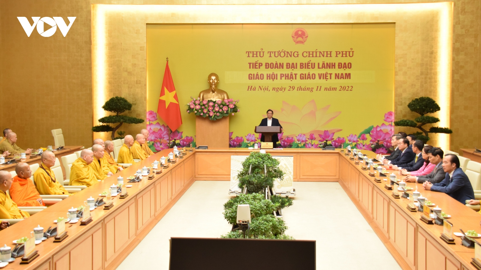 Thủ tướng Phạm Minh Chính tiếp đoàn Giáo hội Phật giáo Việt Nam
