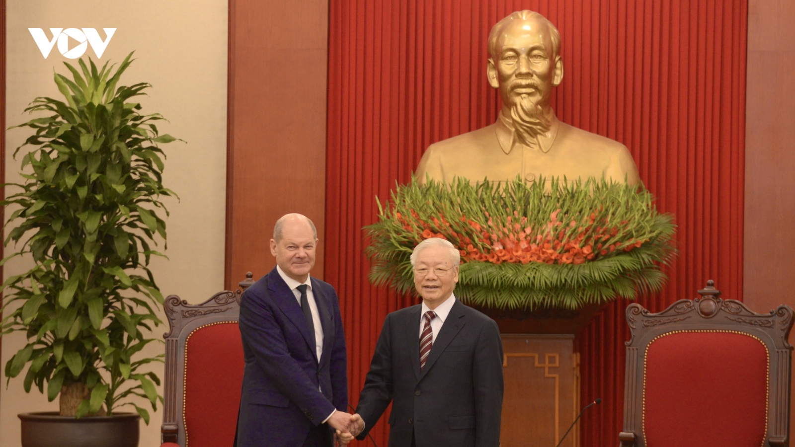 Tổng Bí thư Nguyễn Phú Trọng tiếp Thủ tướng Đức Olaf Scholz 