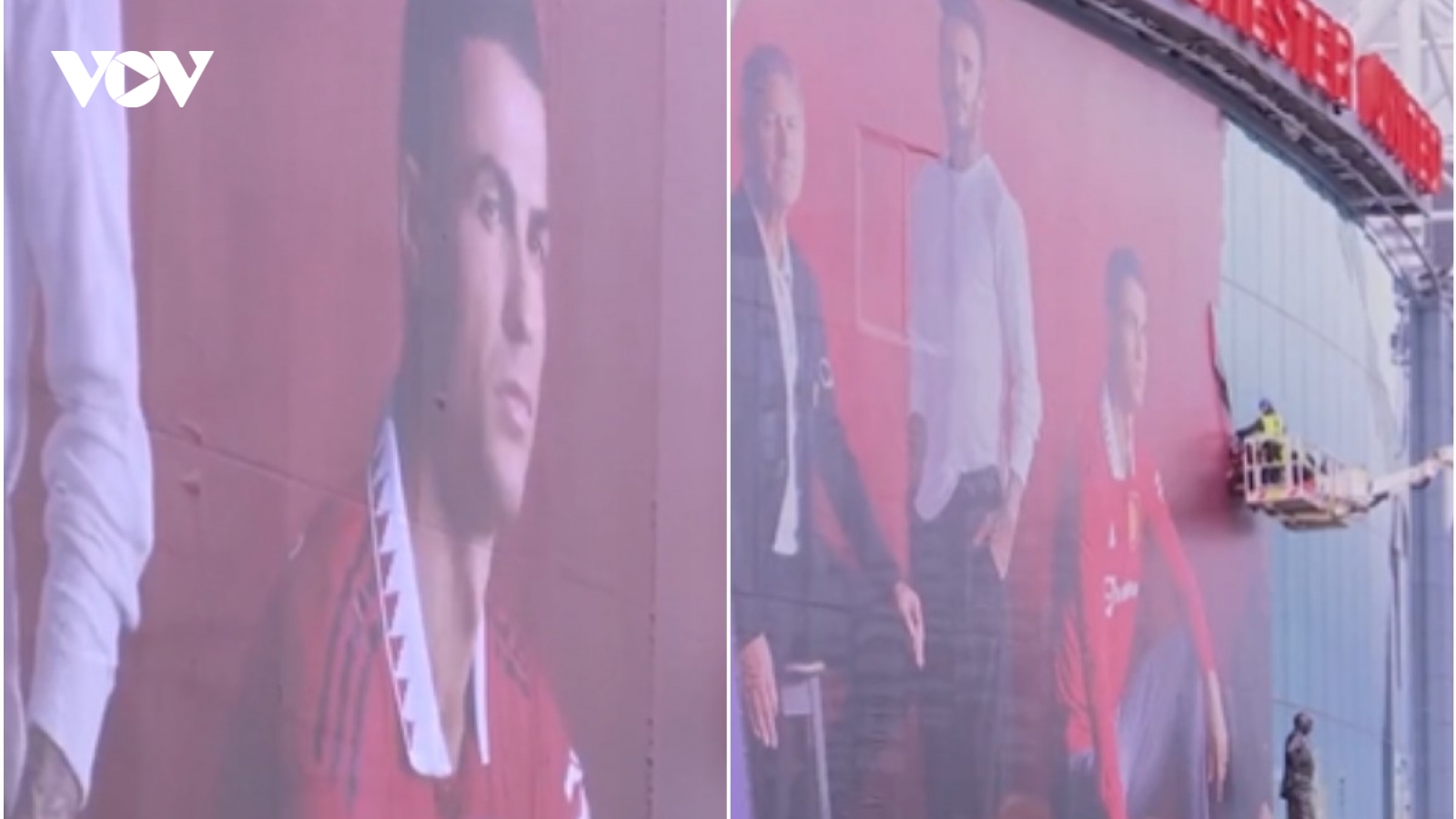 Lý do bất ngờ khiến MU gỡ hình Ronaldo tại Old Trafford