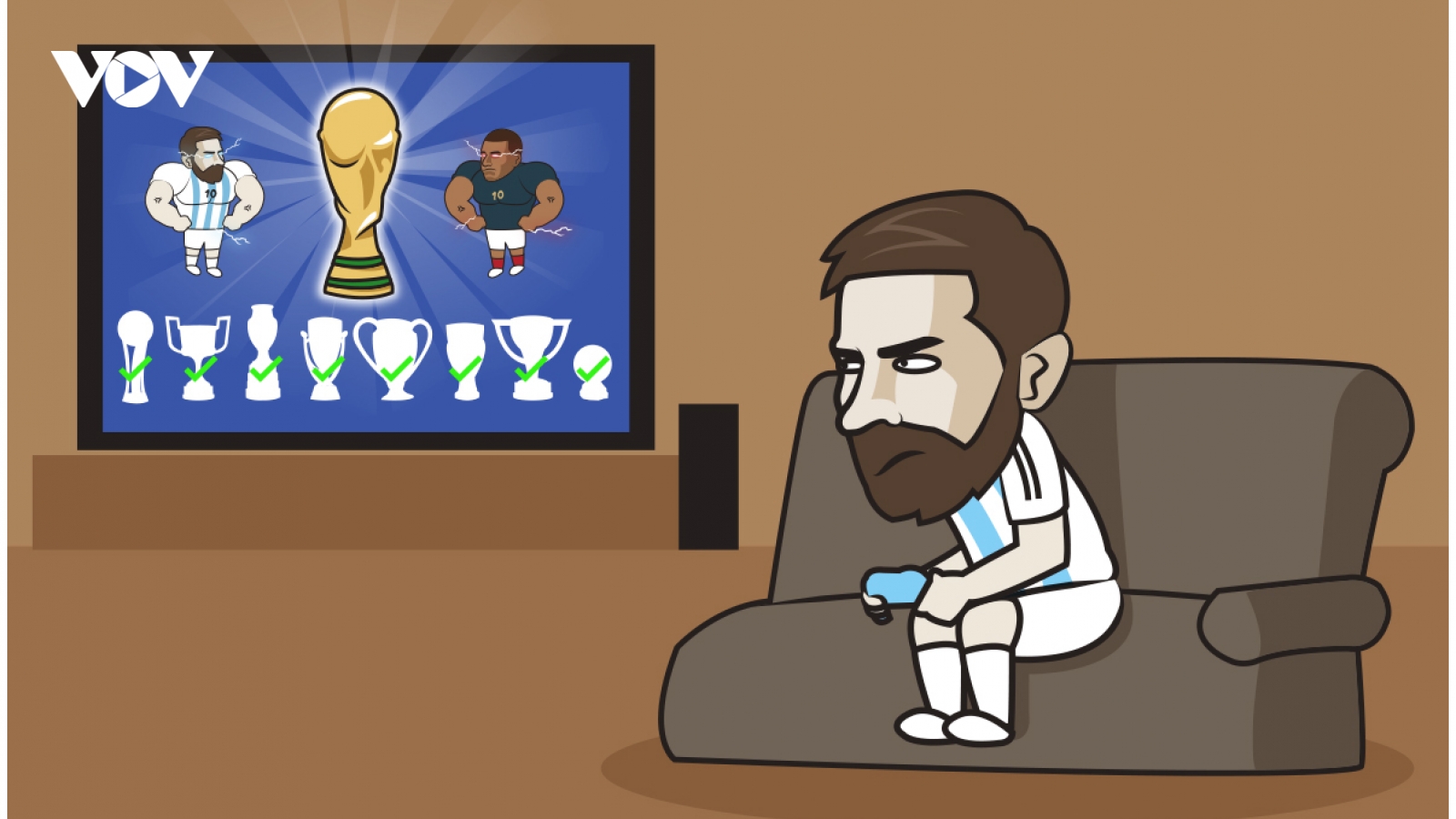 Biếm hoạ 24h: Messi quyết tâm "phá đảo" World Cup