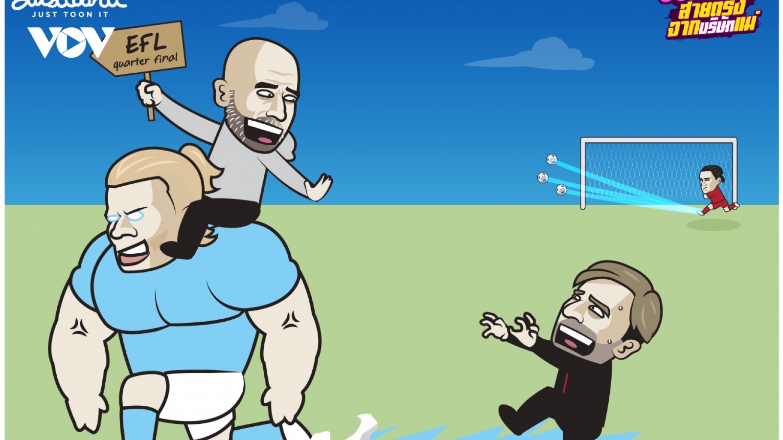 Biếm hoạ 24h: Haaland che mờ Nunez, Man City gieo sầu cho Liverpool