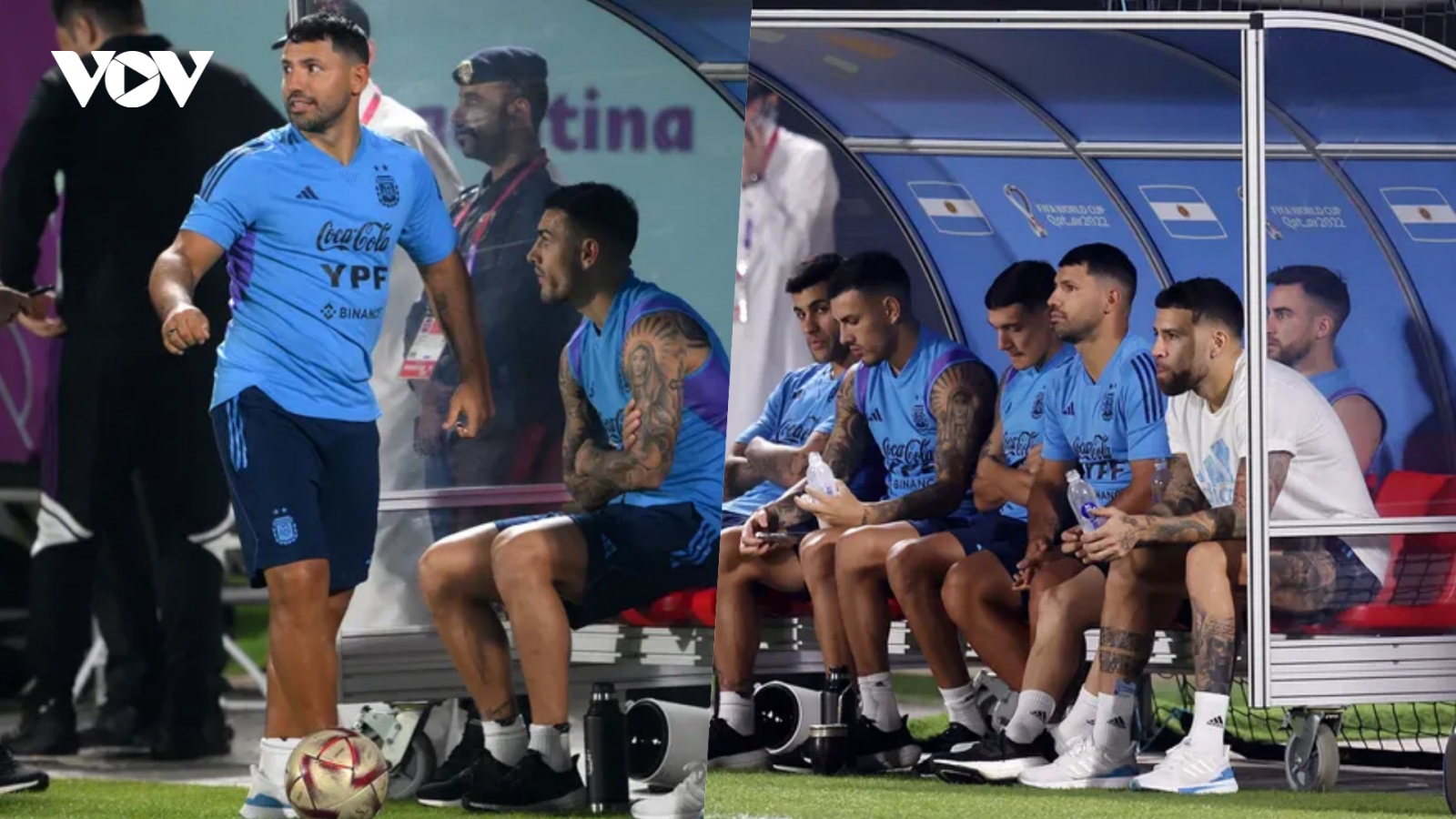 Aguero ghi bàn trong buổi tập của Argentina trước trận đấu với Pháp