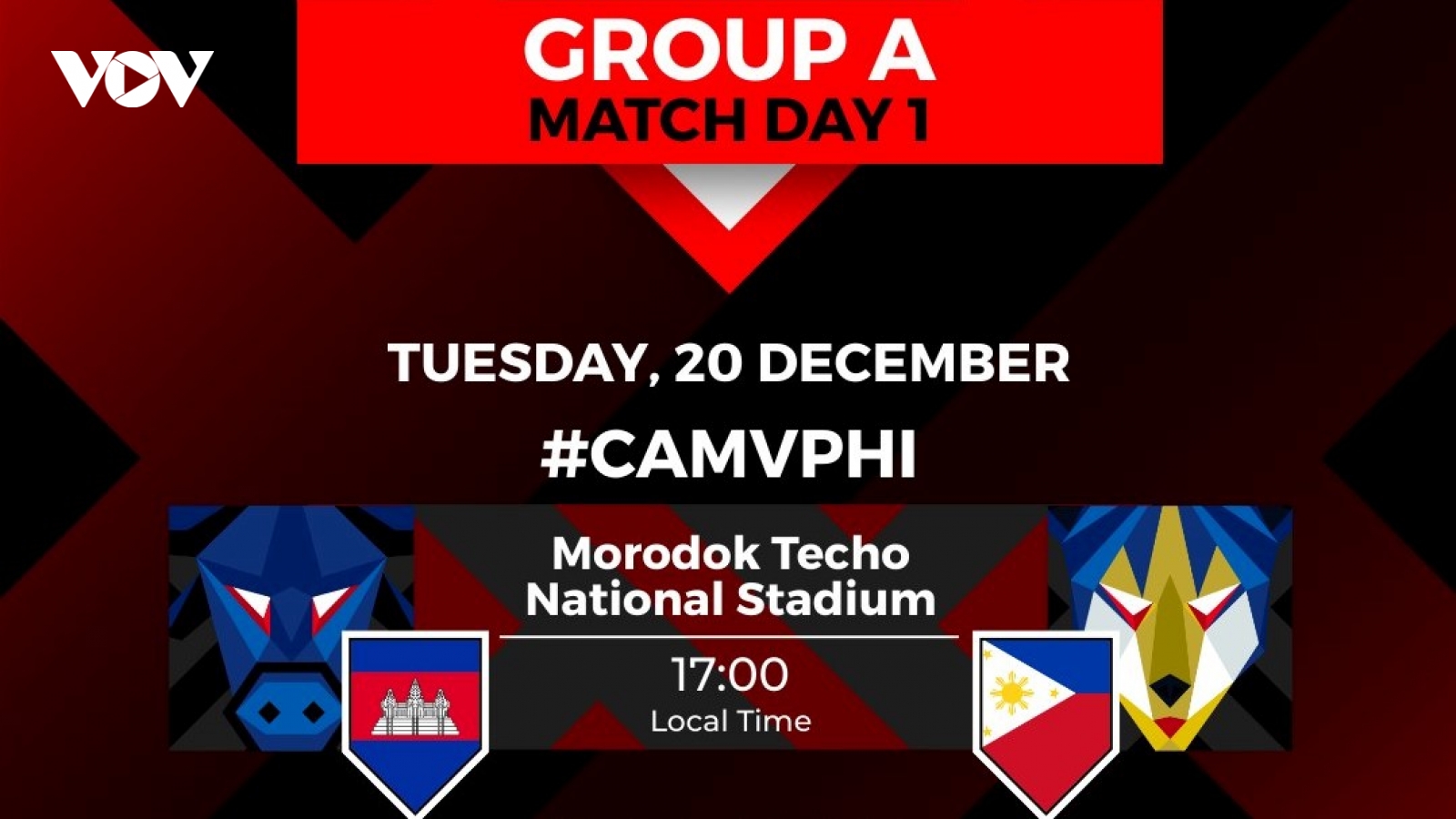 Link xem trực tiếp bóng đá Campuchia vs Philippines, 17h ngày 20/12