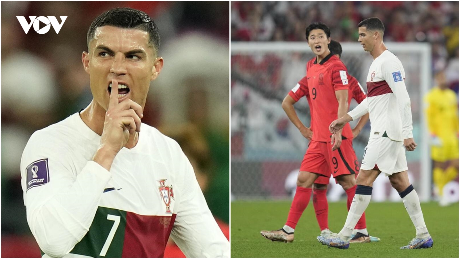 Cristiano Ronaldo nổi cáu với cầu thủ Hàn Quốc