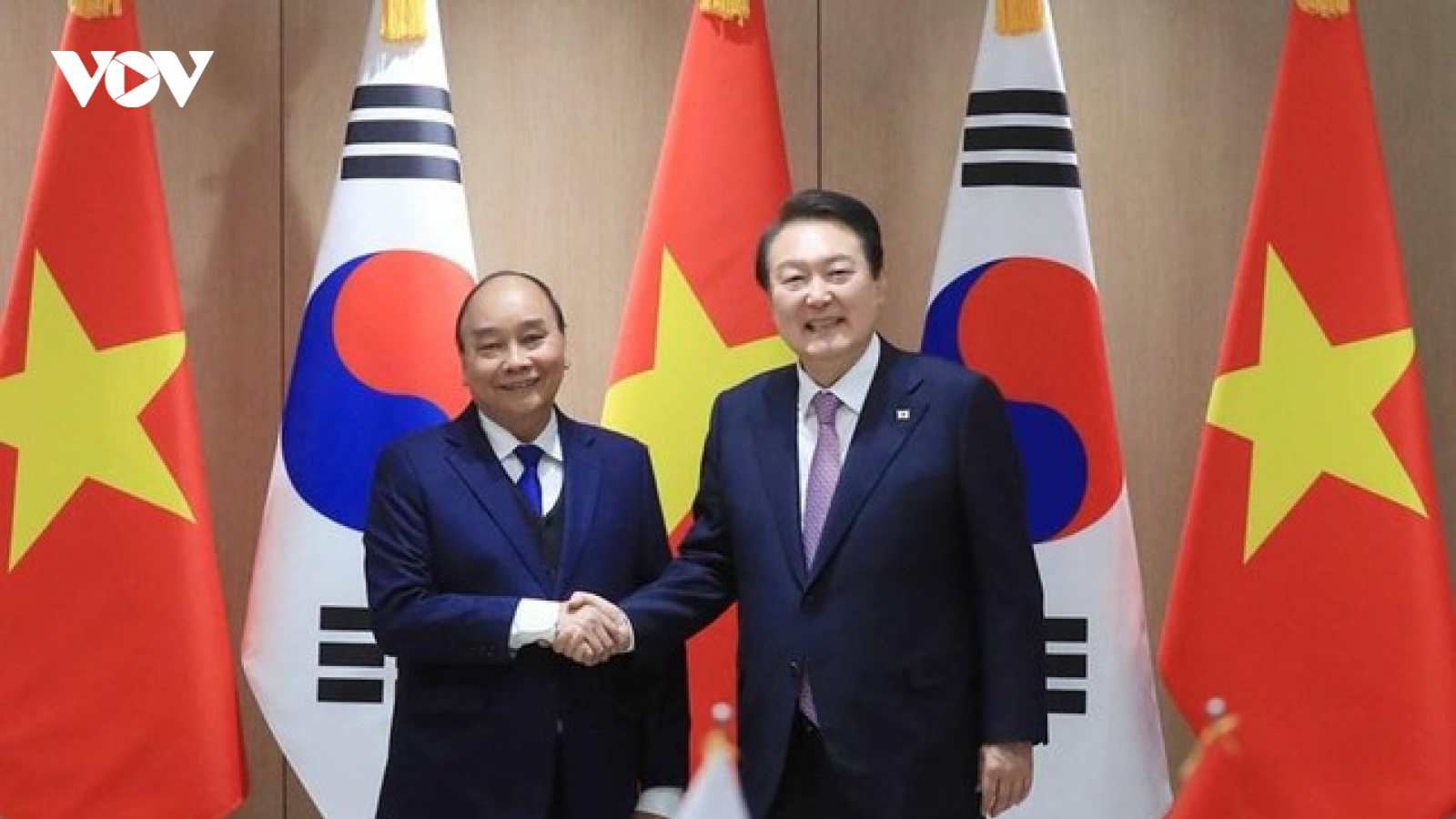 Chủ tịch nước Nguyễn Xuân Phúc hội đàm với Tổng thống Hàn Quốc