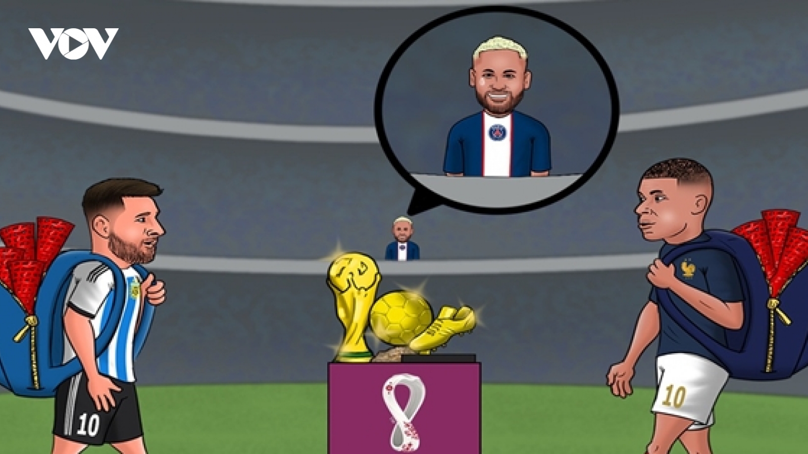 Biếm họa 24h: Lộ diện khán giả "đặc biệt" ở chung kết World Cup 2022