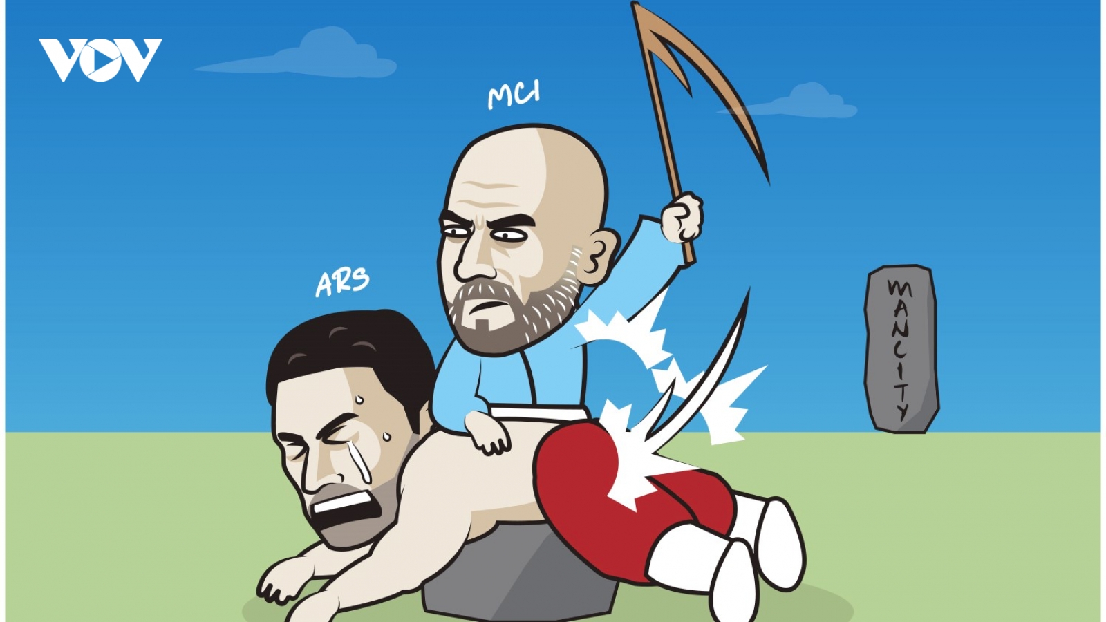 Biếm họa 24h: Man City ''dạy'' cho Arsenal bài học