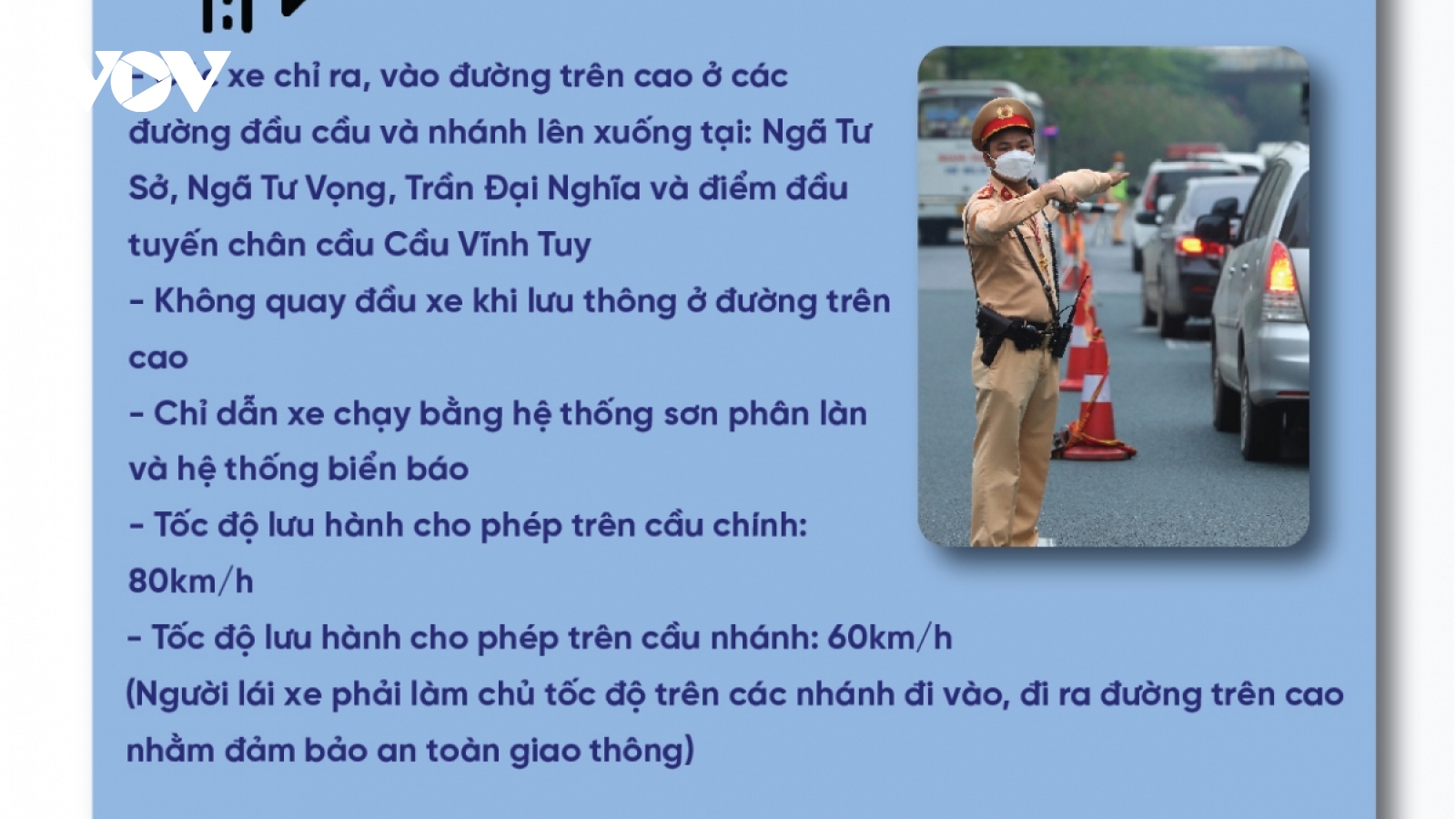 Những điểm cần lưu ý khi lưu thông trên đường Vành đai 2 trên cao