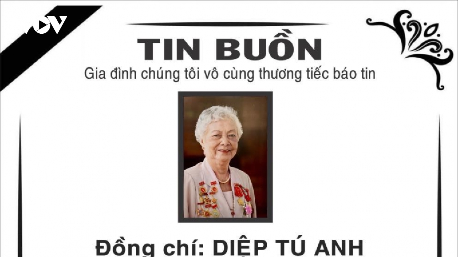 Nữ biệt động Sài Gòn Diệp Tú Anh qua đời