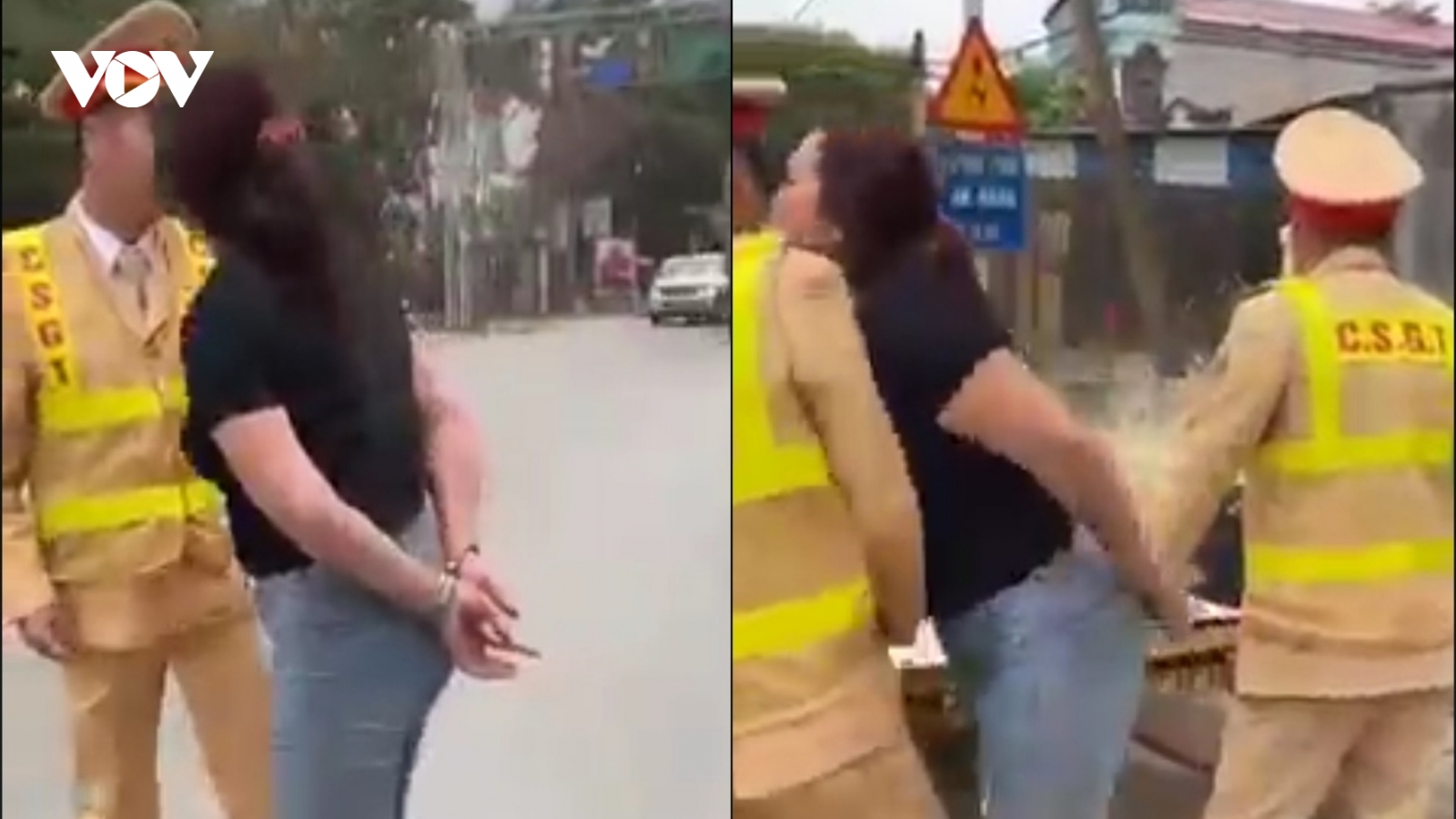 Khởi tố vụ án liên quan người phụ nữ lăng mạ, đụng chạm cơ thể CSGT