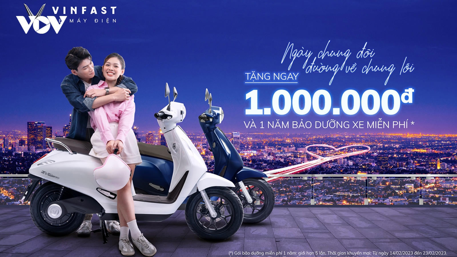 VinFast tặng quà Valentine cho khách hàng mua xe máy điện