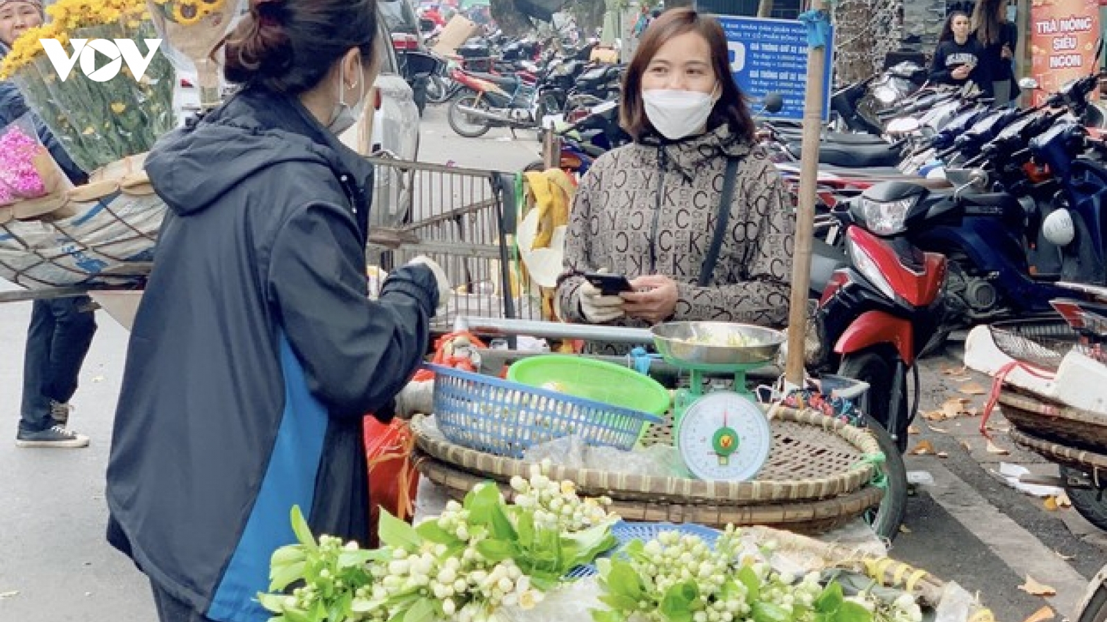 Hoa bưởi đầu mùa ở Hà Nội có giá nửa triệu đồng/kg