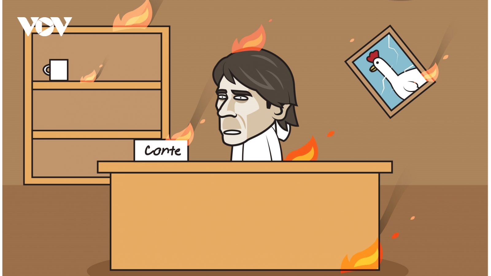 Biếm họa 24h: Tottenham sắp sa thải HLV Conte