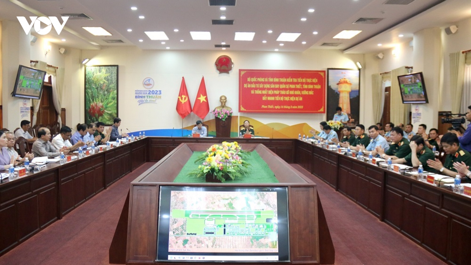 Bộ Quốc phòng làm việc với tỉnh Bình Thuận về tiến độ sân bay Phan Thiết