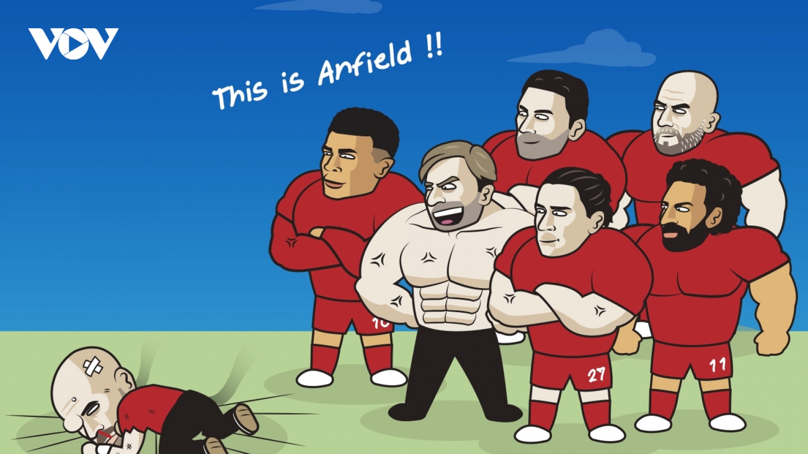 Biếm hoạ 24h: Liverpool vùi dập MU không thương tiếc