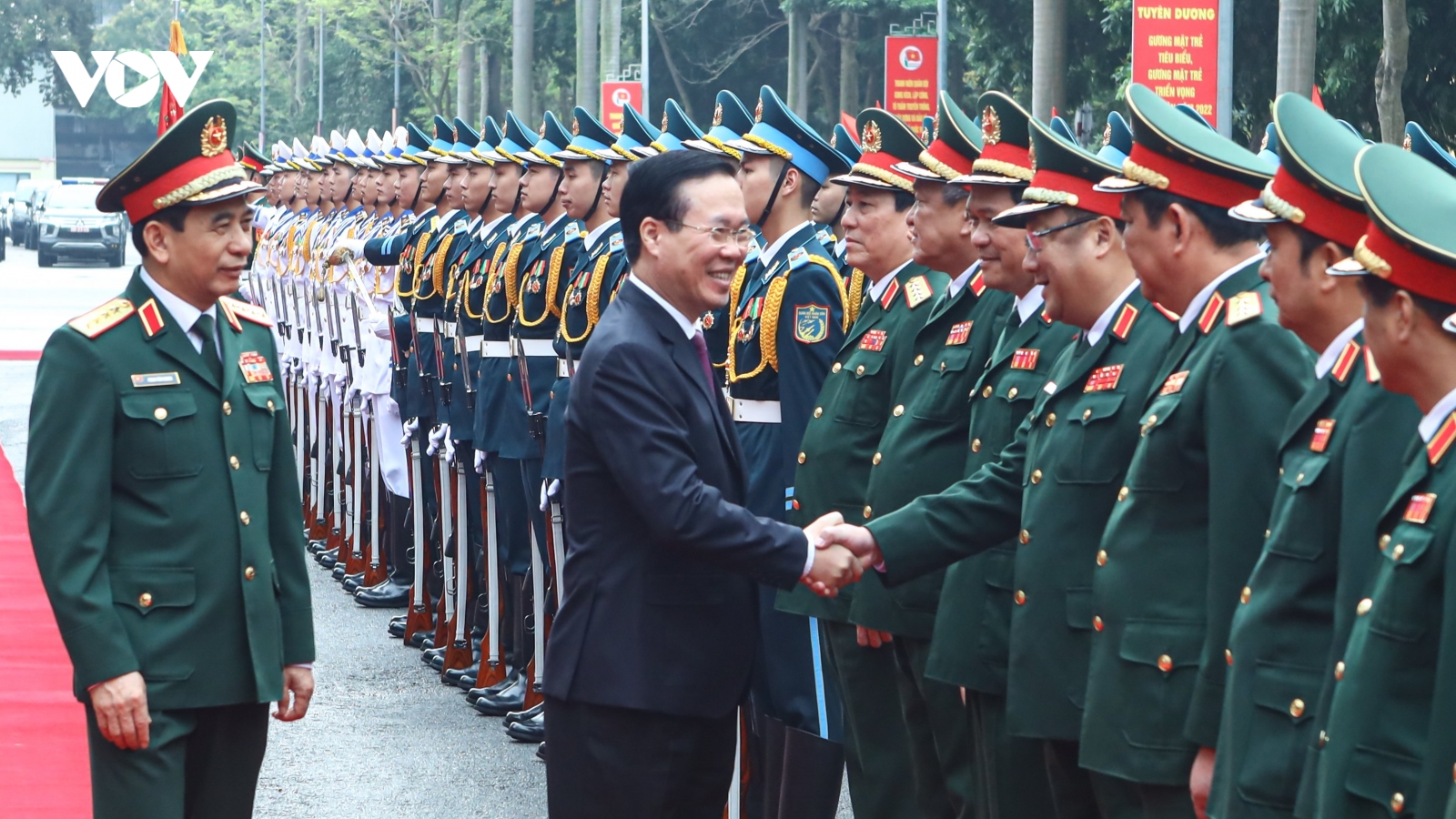 Chủ tịch nước Võ Văn Thưởng dự Lễ tuyên dương Gương mặt trẻ tiêu biểu toàn quân 2022