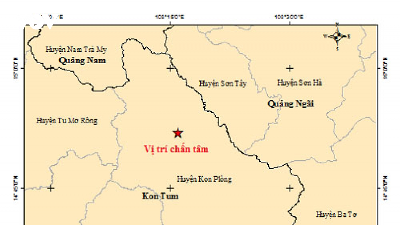Kon Tum xảy ra động đất mạnh 3.1