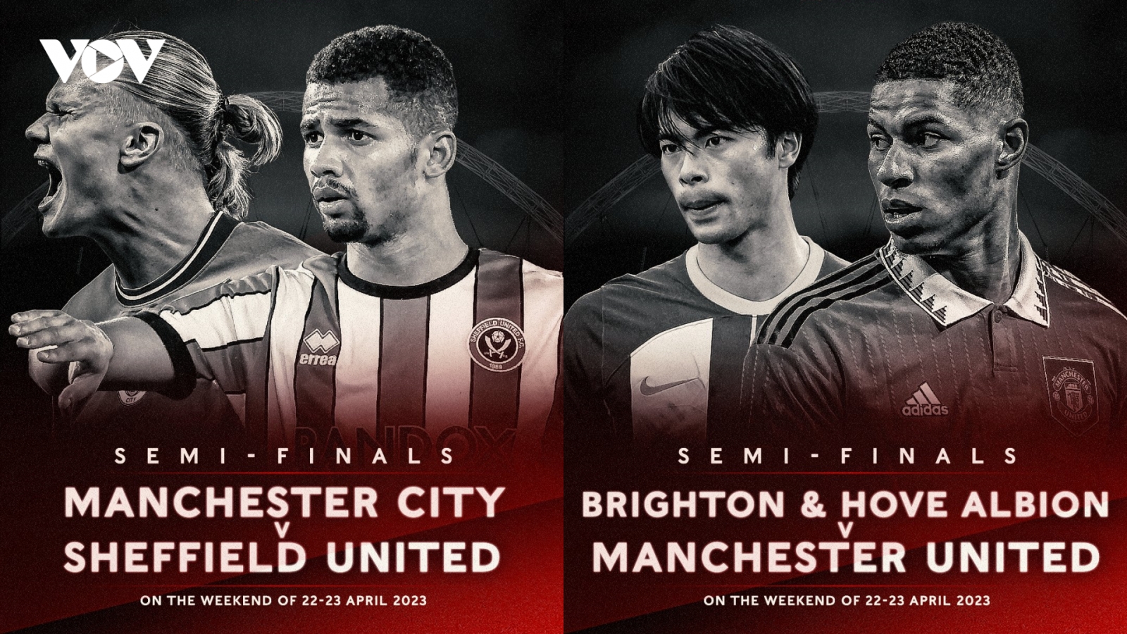 Lịch thi đấu bán kết FA Cup 2022/2023: Man City và MU gặp đối thủ dễ chịu